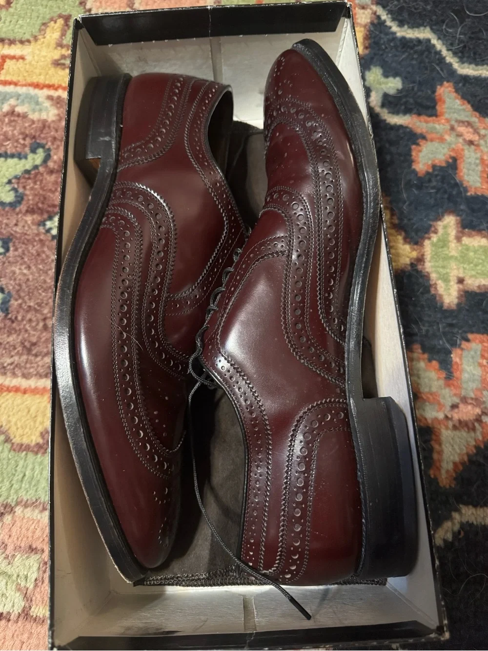 Allen Edmonds Burgundy Wingtip Oxfords